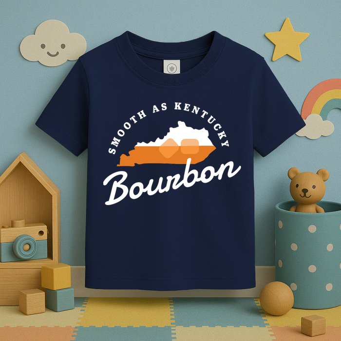 Funny Bourbon Drinker Smooth As Kentucky Bourbon Whiskey Toddler T-Shirt