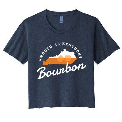 Funny Bourbon Drinker Smooth As Kentucky Bourbon Whiskey Crop Top