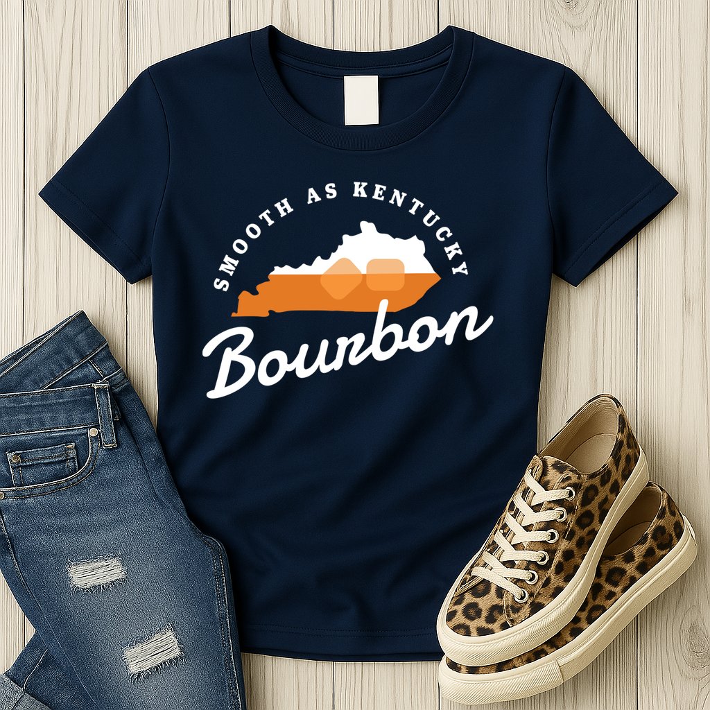 Funny Bourbon Drinker Smooth As Kentucky Bourbon Whiskey Womens T-Shirt