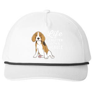 Funny Beagle Dog Life Is Better With A Beagle Snapback Five-Panel Rope Hat