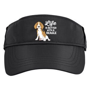 Funny Beagle Dog Life Is Better With A Beagle Adult Drive Performance Visor