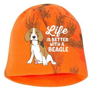 Funny Beagle Dog Life Is Better With A Beagle Kati - Camo Knit Beanie