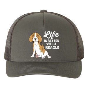 Funny Beagle Dog Life Is Better With A Beagle Yupoong Adult 5-Panel Trucker Hat