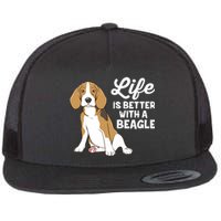 Funny Beagle Dog Life Is Better With A Beagle Flat Bill Trucker Hat