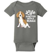 Funny Beagle Dog Life Is Better With A Beagle Baby Bodysuit