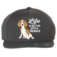 Funny Beagle Dog Life Is Better With A Beagle Wool Snapback Cap