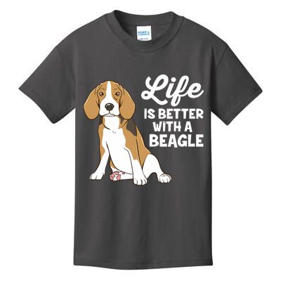 Funny Beagle Dog Life Is Better With A Beagle Kids T-Shirt