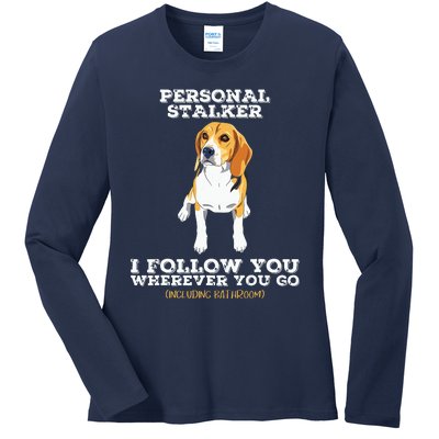 Funny Beagle Dog Quote Ladies Long Sleeve Shirt