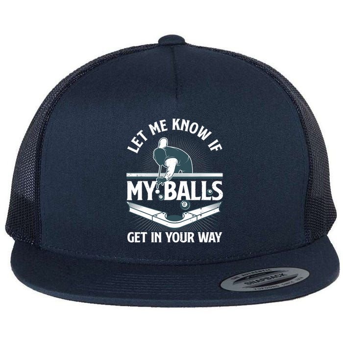Funny Billiards Design For Billiard Pool Player Flat Bill Trucker Hat