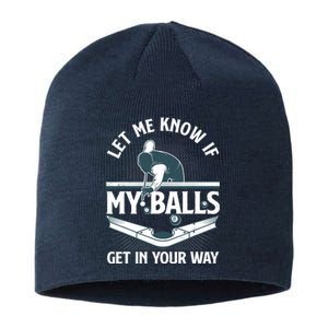 Funny Billiards Design For Billiard Pool Player Sustainable Beanie