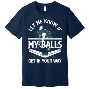 Funny Billiards Design For Billiard Pool Player Premium T-Shirt