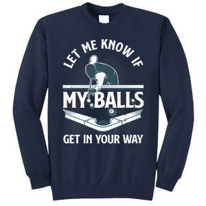 Funny Billiards Design For Billiard Pool Player Tall Sweatshirt