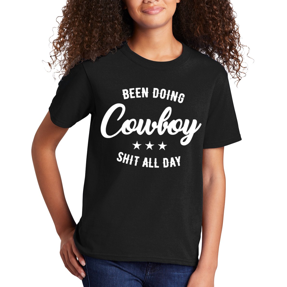 Funny Been Doing Cowboy Shit All Day Gift Kids T-Shirt