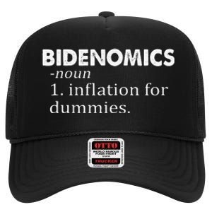 Funny Bidenomics Definition Funny Antibiden High Crown Mesh Back Trucker Hat