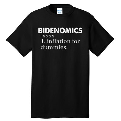 Funny Bidenomics Definition Funny Antibiden Tall T-Shirt