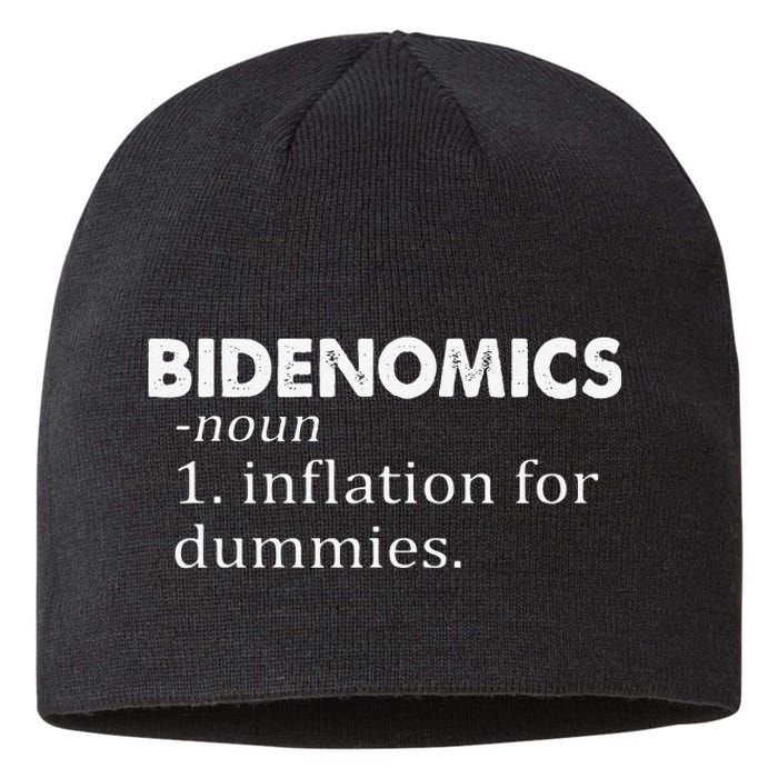 Funny Bidenomics Definition Funny Antibiden Sustainable Beanie