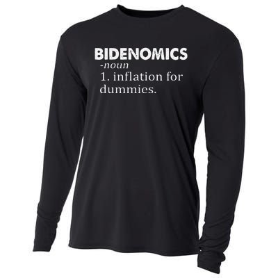 Funny Bidenomics Definition Funny Antibiden Cooling Performance Long Sleeve Crew