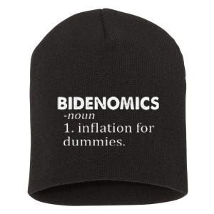 Funny Bidenomics Definition Funny Antibiden Short Acrylic Beanie