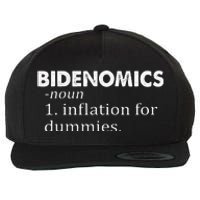 Funny Bidenomics Definition Funny Antibiden Wool Snapback Cap