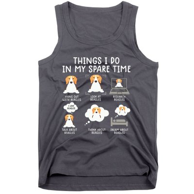 Funny Beagle Dog Beagle 6 Things I Do Beagle Tank Top