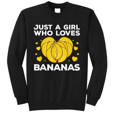 Funny Banana Design Women Girl Kids Banana Fruit Lovers Sweatshirt