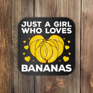 Funny Banana Design Women Girl Kids Banana Fruit Lovers Coaster