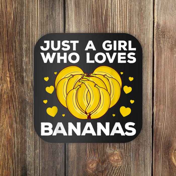 Funny Banana Design Women Girl Kids Banana Fruit Lovers Coaster