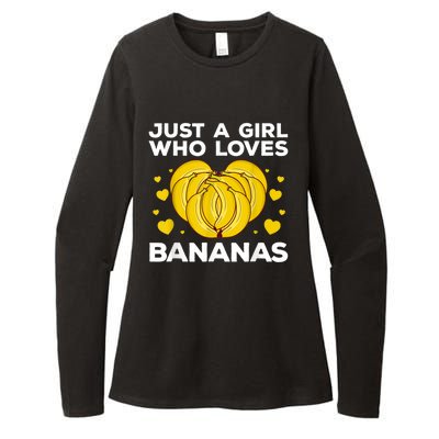 Funny Banana Design Women Girl Kids Banana Fruit Lovers Womens CVC Long Sleeve Shirt