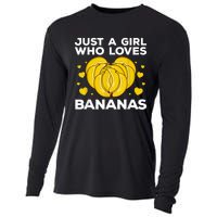 Funny Banana Design Women Girl Kids Banana Fruit Lovers Cooling Performance Long Sleeve Crew