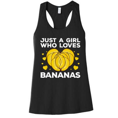 Funny Banana Design Women Girl Kids Banana Fruit Lovers Women's Racerback Tank