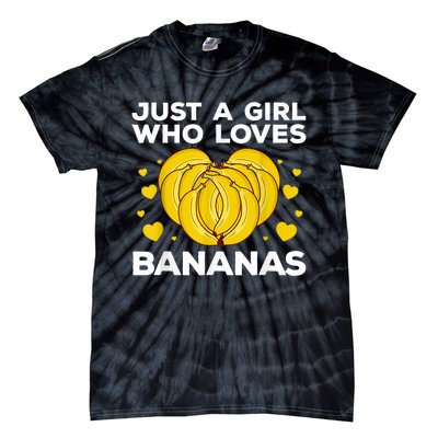 Funny Banana Design Women Girl Kids Banana Fruit Lovers Tie-Dye T-Shirt