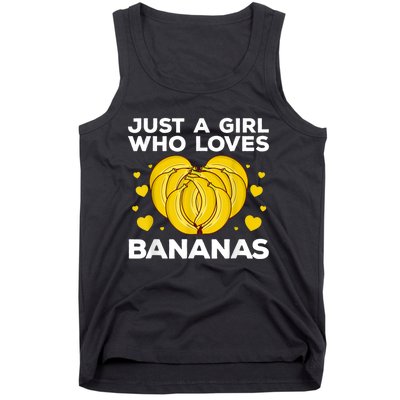 Funny Banana Design Women Girl Kids Banana Fruit Lovers Tank Top