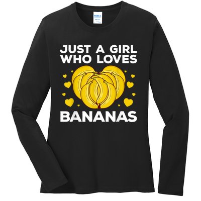 Funny Banana Design Women Girl Kids Banana Fruit Lovers Ladies Long Sleeve Shirt