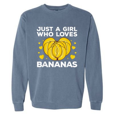 Funny Banana Design Women Girl Kids Banana Fruit Lovers Garment-Dyed Sweatshirt