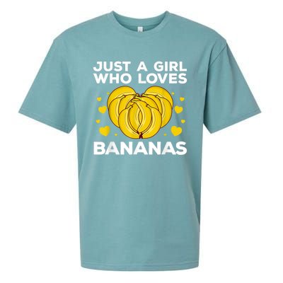 Funny Banana Design Women Girl Kids Banana Fruit Lovers Sueded Cloud Jersey T-Shirt