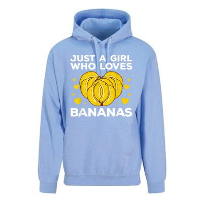 Funny Banana Design Women Girl Kids Banana Fruit Lovers Unisex Surf Hoodie