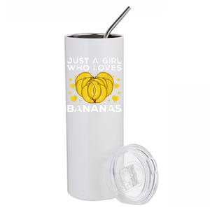 Funny Banana Design Women Girl Kids Banana Fruit Lovers Stainless Steel Tumbler