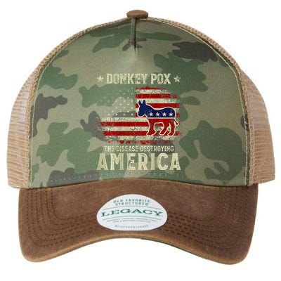 Funny Biden Donkey Pox The Disease Destroying America Legacy Tie Dye Trucker Hat