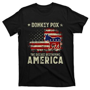 Funny Biden Donkey Pox The Disease Destroying America T-Shirt