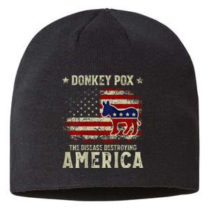 Funny Biden Donkey Pox The Disease Destroying America Sustainable Beanie