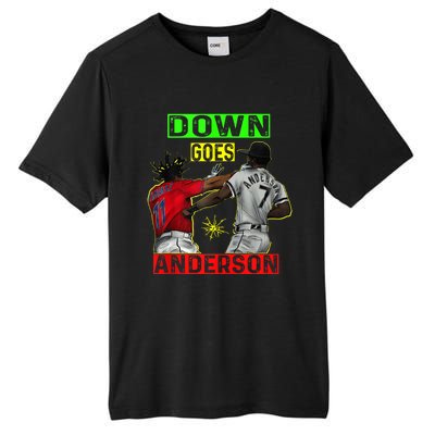 FUNNY BASEBALL DOWN GOES ANDERSON Tall Fusion ChromaSoft Performance T-Shirt