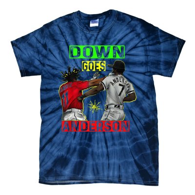 FUNNY BASEBALL DOWN GOES ANDERSON Tie-Dye T-Shirt