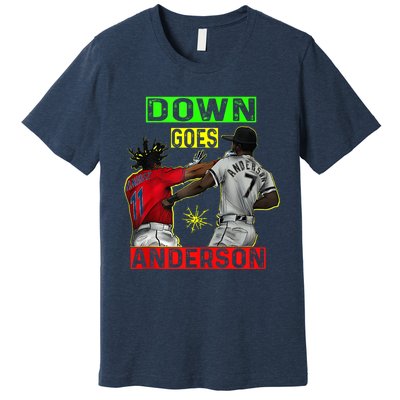 FUNNY BASEBALL DOWN GOES ANDERSON Premium T-Shirt