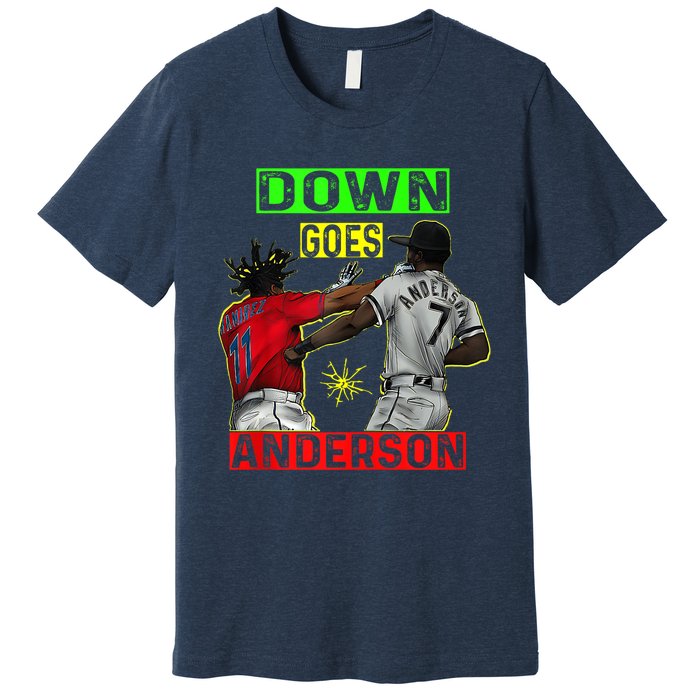 FUNNY BASEBALL DOWN GOES ANDERSON Premium T-Shirt