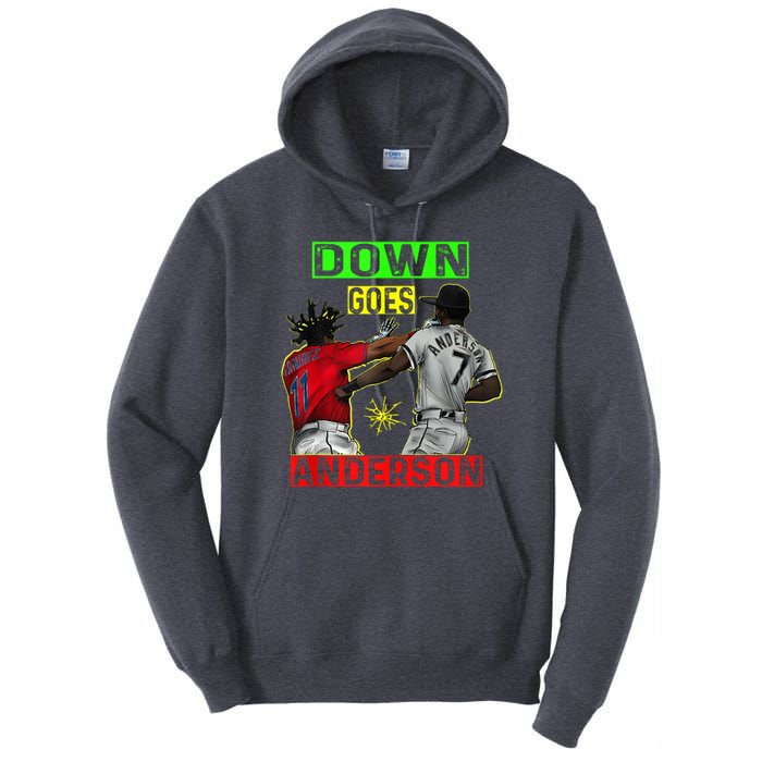 FUNNY BASEBALL DOWN GOES ANDERSON Tall Hoodie