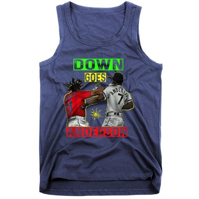 FUNNY BASEBALL DOWN GOES ANDERSON Tank Top