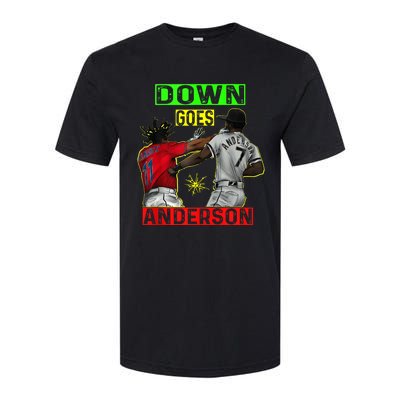 FUNNY BASEBALL DOWN GOES ANDERSON Softstyle CVC T-Shirt