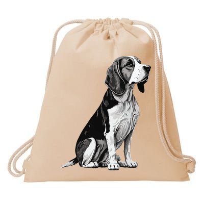Funny Beagle Dog Drawstring Bag