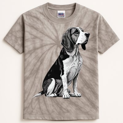 Funny Beagle Dog Kids Tie-Dye T-Shirt