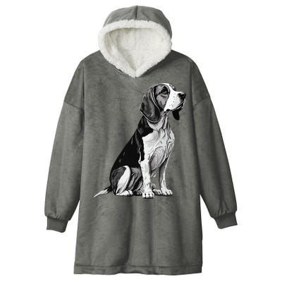 Funny Beagle Dog Hooded Wearable Blanket